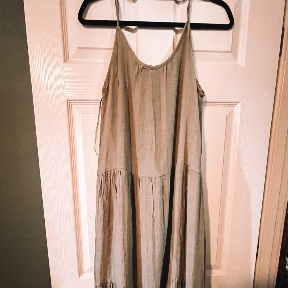 Olive green maxi dress